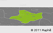 Physical Panoramic Map of Funan, desaturated