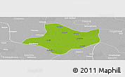 Physical Panoramic Map of Funan, lighten, desaturated