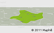 Physical Panoramic Map of Funan, lighten, semi-desaturated