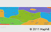 Physical Panoramic Map of Funan, political outside