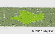 Physical Panoramic Map of Funan, semi-desaturated