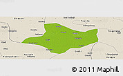 Physical Panoramic Map of Funan, shaded relief outside
