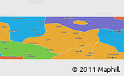 Political Panoramic Map of Funan