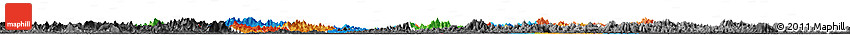 Political Horizon Map of Anhui, darken, desaturated