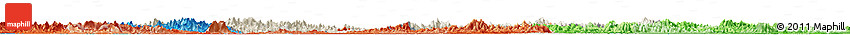 Shaded Relief Horizon Map of Anhui, political shades outside