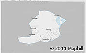 Gray 3D Map of Huaining, single color outside