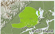 Physical 3D Map of Huaining, semi-desaturated