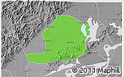 Political 3D Map of Huaining, desaturated