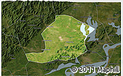 Satellite 3D Map of Huaining, darken