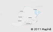 Silver Style 3D Map of Huaining, single color outside