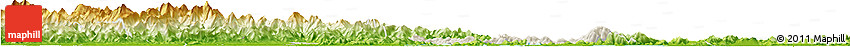 Shaded Relief Horizon Map of Huaining, physical outside