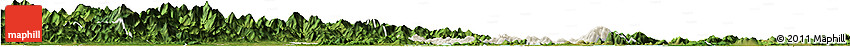 Shaded Relief Horizon Map of Huaining, satellite outside
