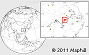 Blank Location Map of Huaining