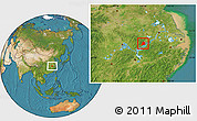 Satellite Location Map of Huaining
