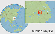 Savanna Style Location Map of Huaining