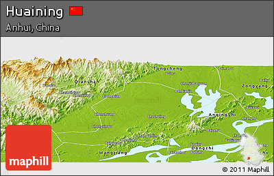 Physical Panoramic Map of Huaining