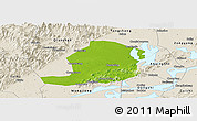 Physical Panoramic Map of Huaining, shaded relief outside