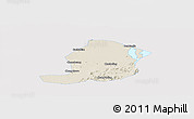 Shaded Relief Panoramic Map of Huaining, single color outside