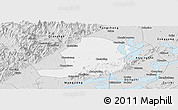 Silver Style Panoramic Map of Huaining