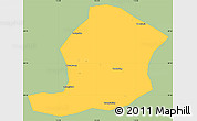 Savanna Style Simple Map of Huaining, single color outside