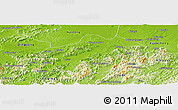 Physical Panoramic Map of Jing Xian