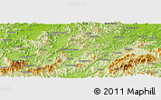 Physical Panoramic Map of Jingde