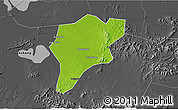 Physical 3D Map of Langxi, darken, desaturated