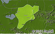 Physical 3D Map of Langxi, darken
