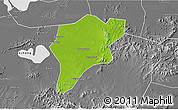 Physical 3D Map of Langxi, desaturated