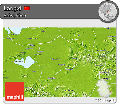 Physical 3D Map of Langxi
