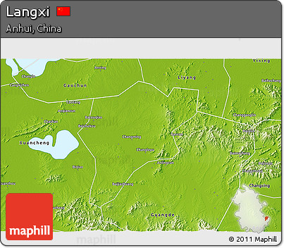 Physical 3D Map of Langxi