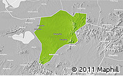 Physical 3D Map of Langxi, lighten, desaturated