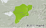 Physical 3D Map of Langxi, lighten, semi-desaturated