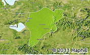 Physical 3D Map of Langxi, satellite outside