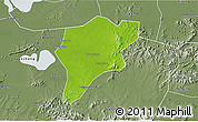 Physical 3D Map of Langxi, semi-desaturated