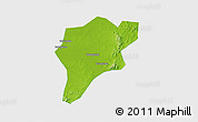 Physical 3D Map of Langxi, single color outside