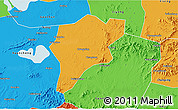 Political 3D Map of Langxi