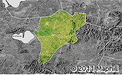 Satellite 3D Map of Langxi, desaturated