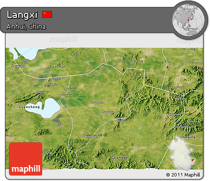 Satellite 3D Map of Langxi