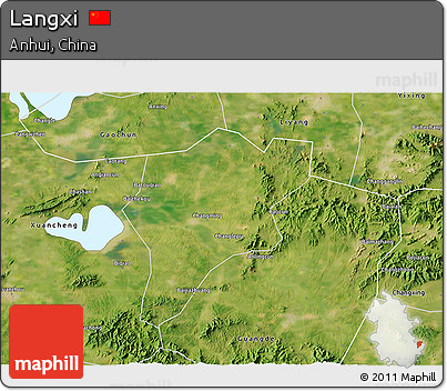 Satellite 3D Map of Langxi