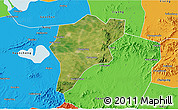 Satellite 3D Map of Langxi, political outside