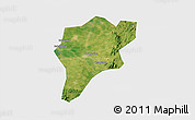 Satellite 3D Map of Langxi, single color outside