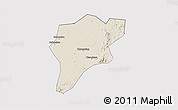 Shaded Relief 3D Map of Langxi, cropped outside