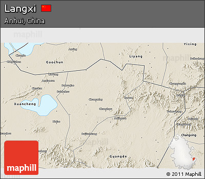 Shaded Relief 3D Map of Langxi