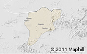 Shaded Relief 3D Map of Langxi, lighten, desaturated
