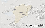 Shaded Relief 3D Map of Langxi, lighten, semi-desaturated
