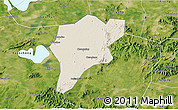Shaded Relief 3D Map of Langxi, satellite outside