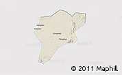 Shaded Relief 3D Map of Langxi, single color outside