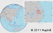 Gray Location Map of Langxi