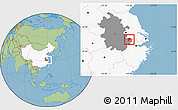 Savanna Style Location Map of Langxi, highlighted country, highlighted parent region